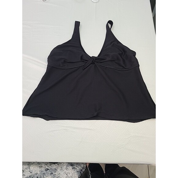 True Craft  Tankini Swim Top Women's Plus 3X Black - Picture 1 of 5